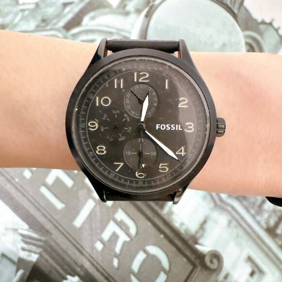 Fossil BQ2486 Wylie Multifunction Camo Stainless Steel Watch